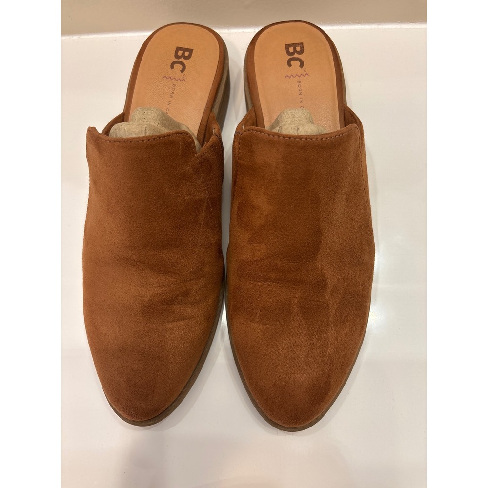 BC Born in California Mules Women's Size 7 Cognac Brown Slip On‎ Shoes - Picture 2 of 8